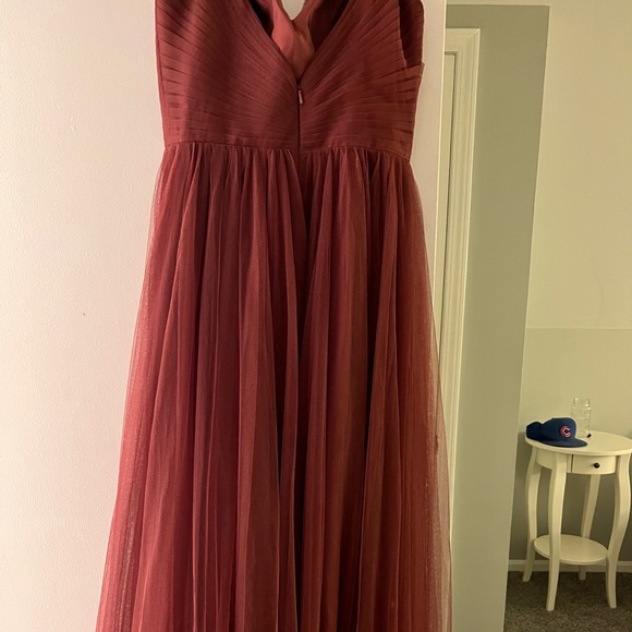 Revelry Penelope tulle dress in rosewood - Picture 2 of 8